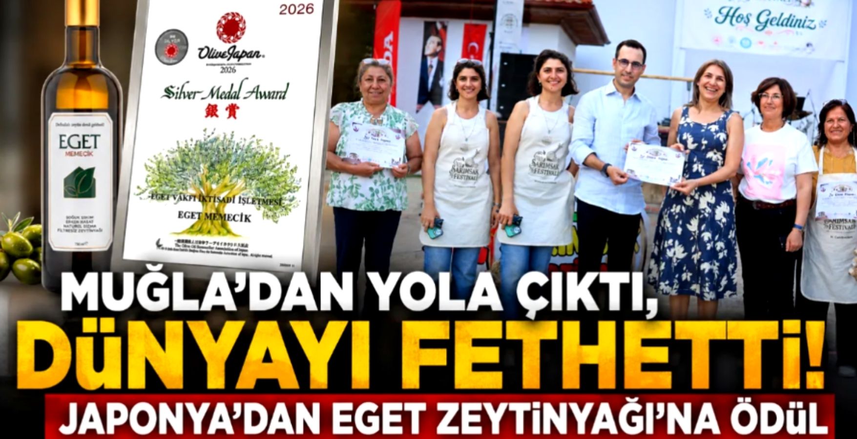 MUĞLA'DAN YOLA ÇIKTI DÜNYAYI FETHETTİ! JAPONYA'DAN EGET ZEYTİNYAĞI'NA ÖDÜL