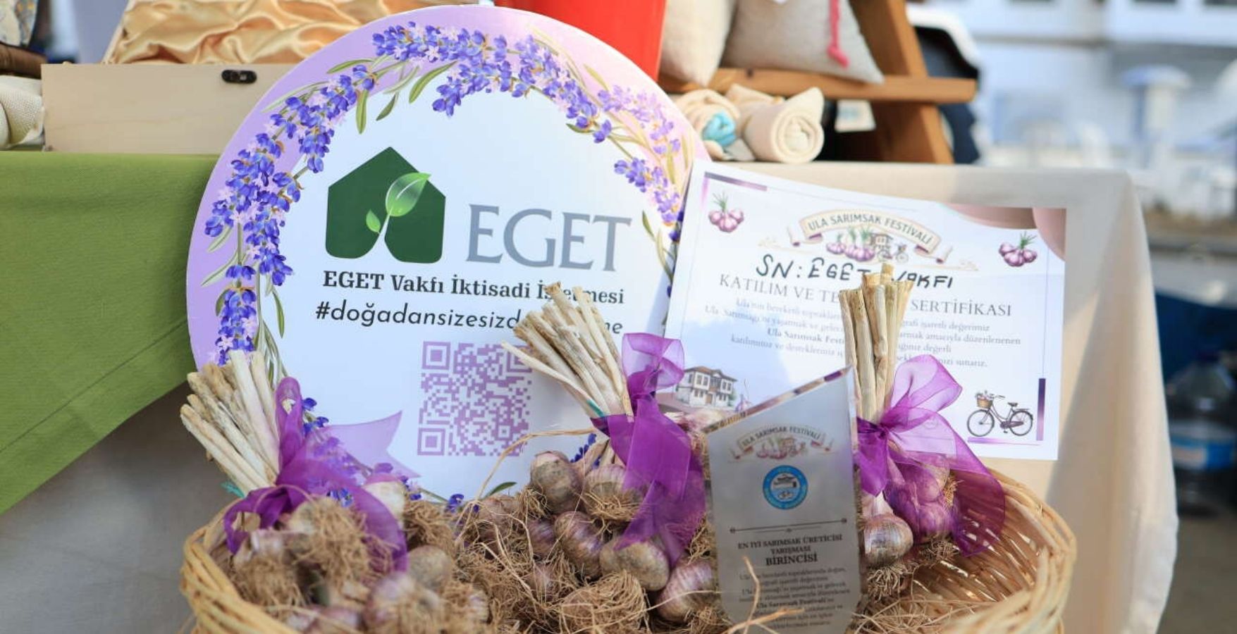 EGET'İN ULA SARIMSAĞI FESTİVALİN BİRİNCİSİ OLDU